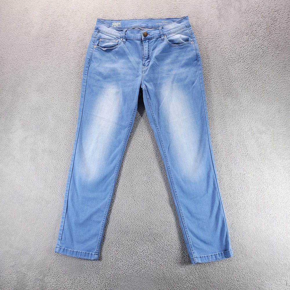 Mugsy Jeans Mens 33x30 Blue Piers Slim Tapered Light Wash Stretch Comfort